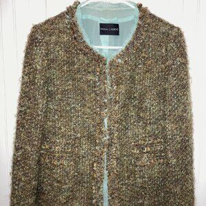 Rena Lange Blazer Jacket, Textured Flowery Material, Womens Size Small